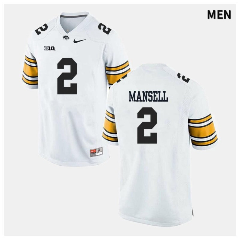 Men's Iowa Hawkeyes NCAA #2 Peyton Mansell White Authentic Nike Alumni Stitched College Football Jersey ZQ34R55WG